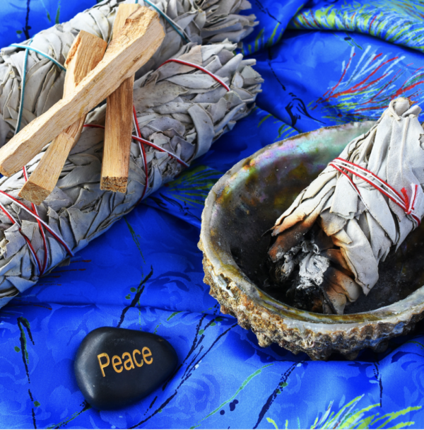(set of 3) Cedar, White & Blue Sage smudge stick 4" - Image 5